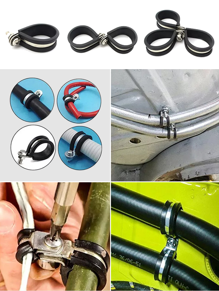 Collection de scénario d'application de serrage de selle doublée en caoutchouc