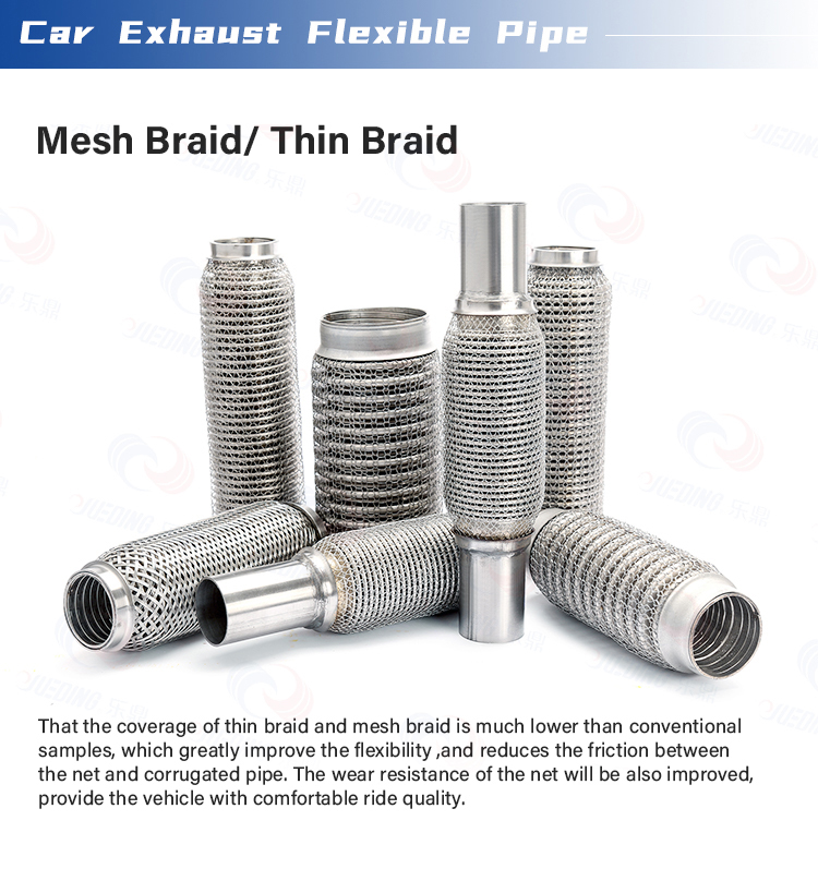 tresse en maille mince tresse d'échappement flexible