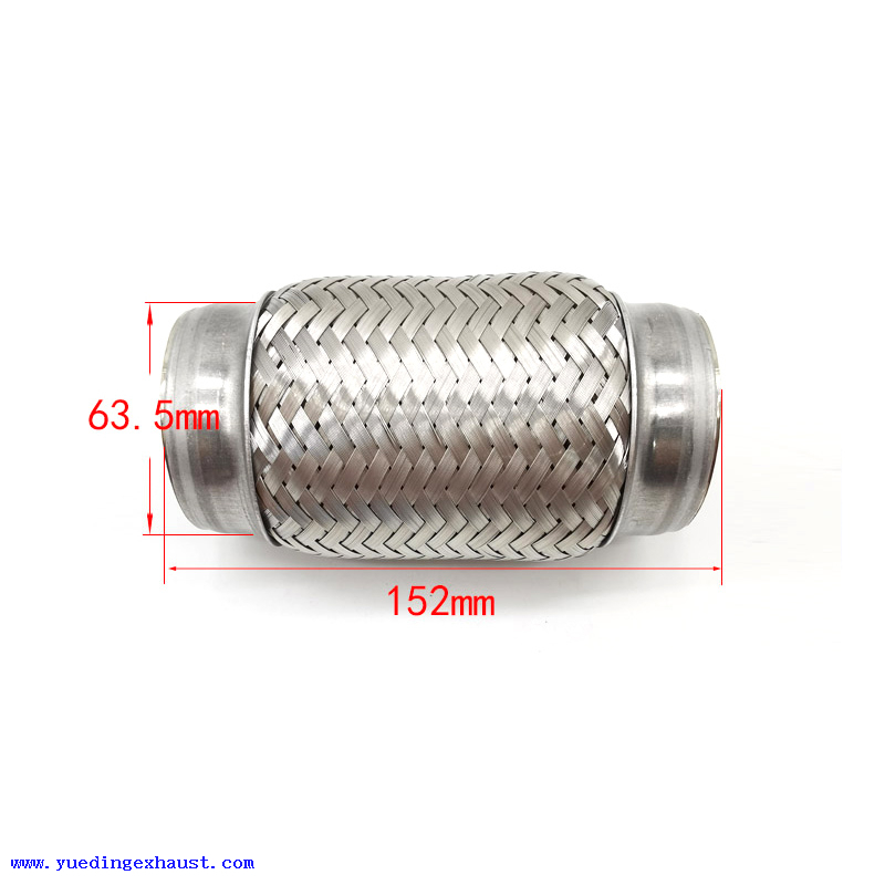 Tube flexible de réparation de joint de soudure de tuyau flexible d'échappement d'acier inoxydable de voiture 63.5x152MM avec InnerBraid