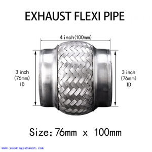 Tuyau flexible d'échappement à souder sur la réparation de tube flexible à joint flexible 76 mm x 100 mm