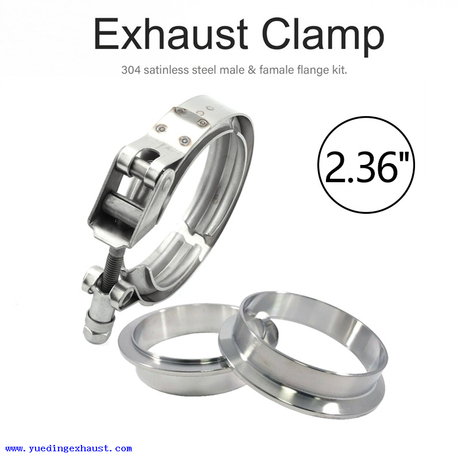 60 mm Libération rapide Band Clamp Échappement Downpipe 304 Femelle mâle en acier inoxydable