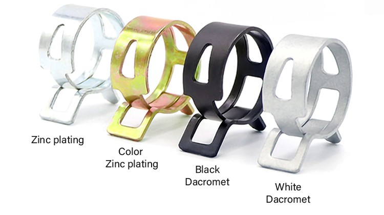 La pince &agrave; ressort YDCT est trait&eacute;e avec divers traitements de surface tels que la galvanisation et le placage