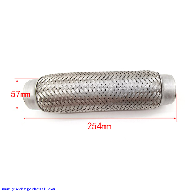 Brefle du tuyau d'échappement universel tresse en acier inoxydable tuyau flexible 2,25 pouces
