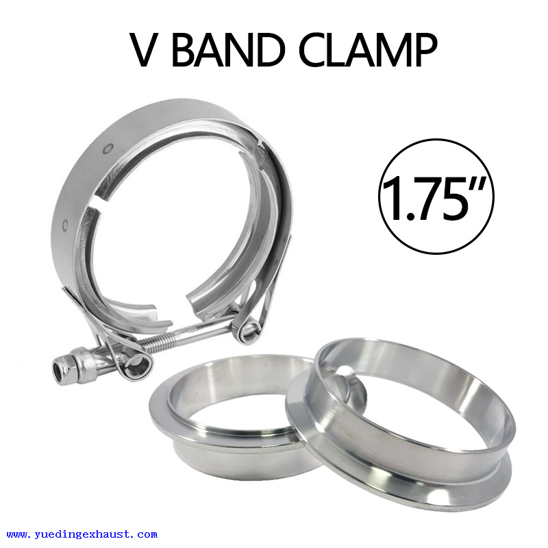 COLLIER V-BAND 1.75' + BRIDES ECHAPPEMENT INOX COMPLET TURBO 45mm