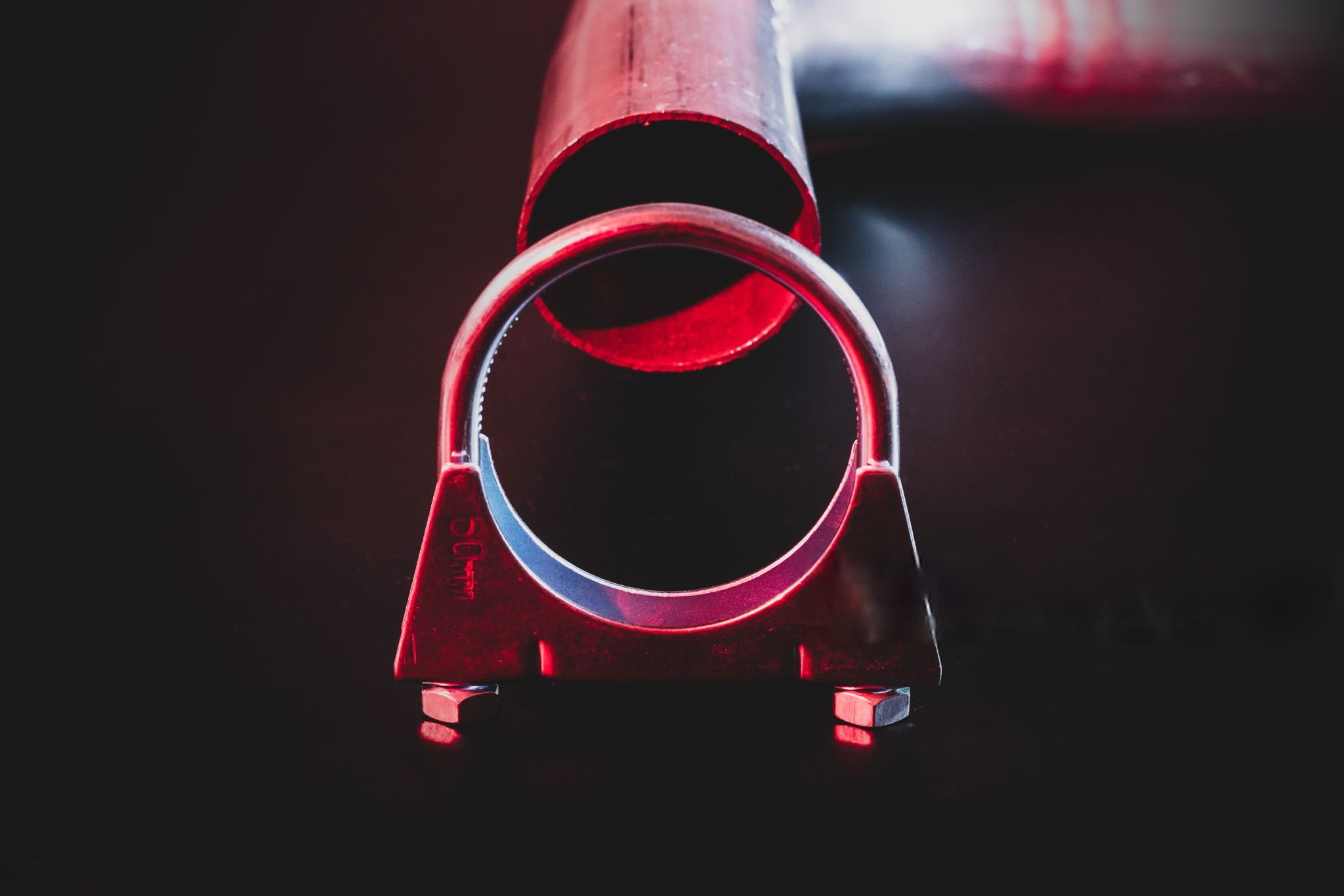 U-bolt clamp pipe connection Raccord de tuyau avec collier de serrage en U