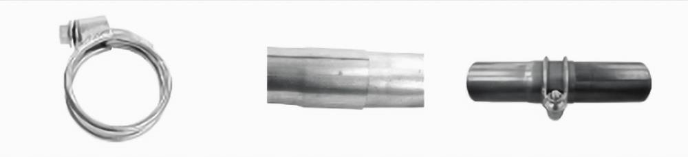 steel wire ring clamp for low leakage exhaust joint Pince annulaire pour fil d'échappement utilisée près de la connexion du capteur d'oxygène