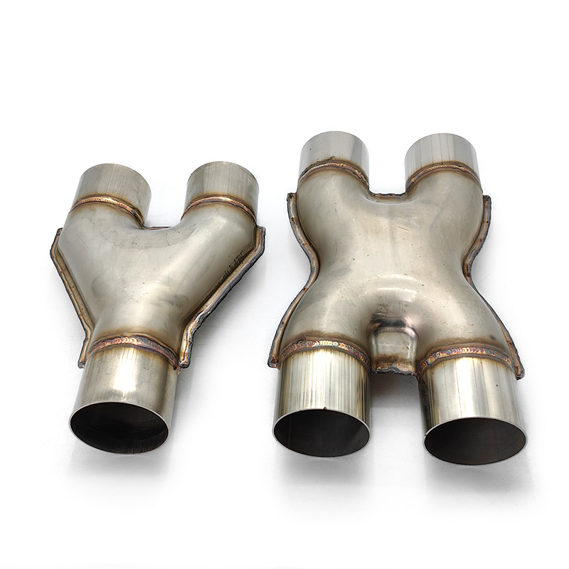 custom-fit X Y pipe exhaust connector for trucks and cars Connecteur d'échappement X-pipe Y-pipe en acier inoxydable pour véhicules de performance