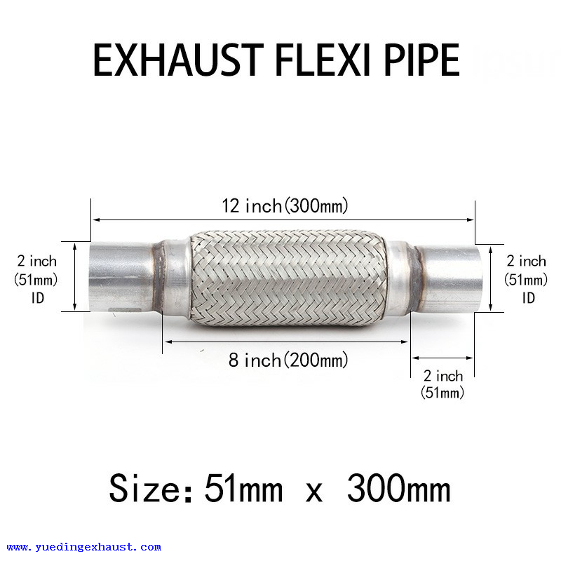 Tube flexible de réparation de joint flexible d'échappement de 51 mm x 300 mm