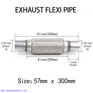 Réparation de tube flexible de joint flexible de tuyau d'échappement de 2,25 pouces x 12 pouces