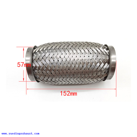 2.25 'x 6 ' tube de tuyau flexible d'échappement en acier inoxydable lourd personnalisé avec verrouillage