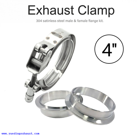 4in 4 '' 102 mm à libération rapide Turbo Échappement Downpipe V Band Band Blamp Blamp