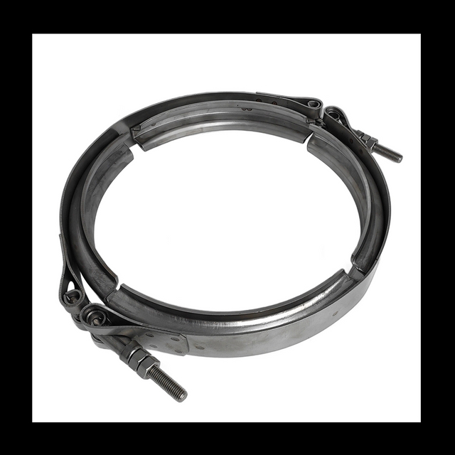 Pince en bande en V en acier inoxydable à double boulon pour les systèmes d'échappement