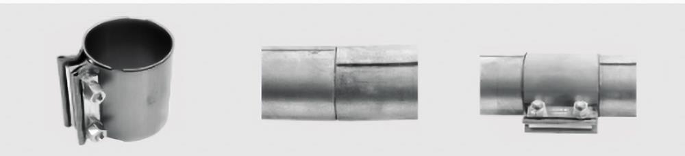 heavy duty OD to OD exhaust coupler clamp for repair Pince de coupleur d'échappement pour connexion à joint bout à bout en acier inoxydable