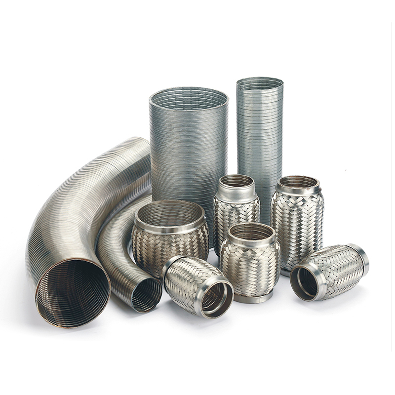 Joint de dilatation d'échappement en acier inoxydable et ensemble de tuyaux flexibles tressés
