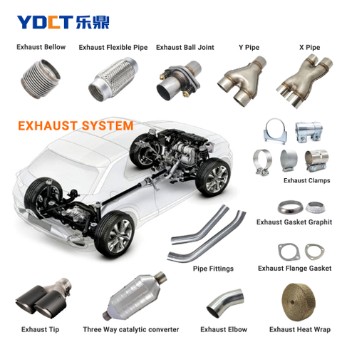 Pièces complètes du système d'échappement automobile