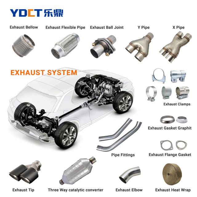 Pièces complètes du système d'échappement automobile