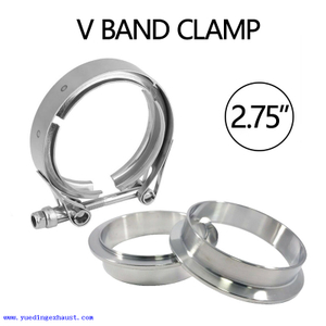 2.75' V Band Clamp Inox 2 3/4' Kit de bride d'échappement MALE FEMALE DESIGN