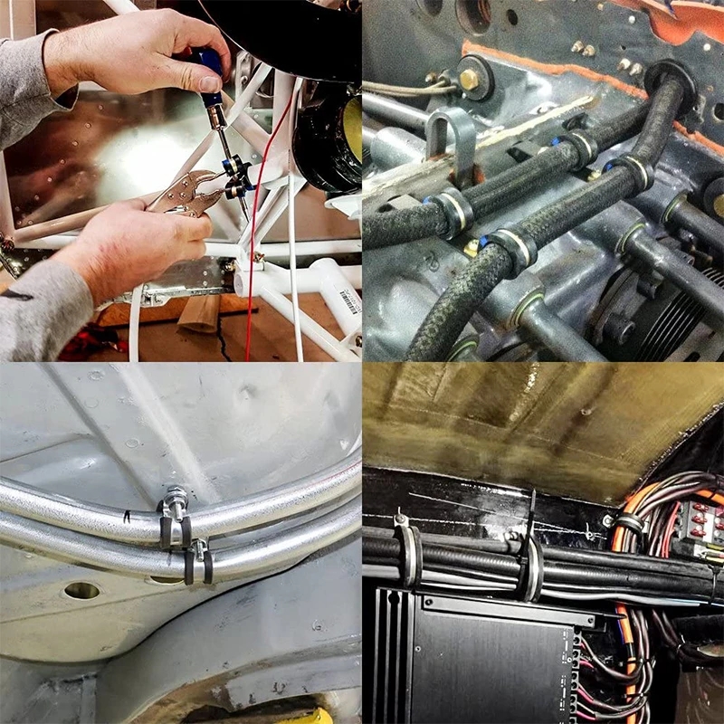 Pince à coussin plaqué à zinc pour le montage des câbles et des tuyaux