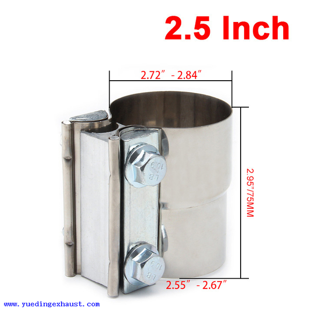 Échappement 2,5 Pince de joint de recouvrement pour tuyau de silencieux
