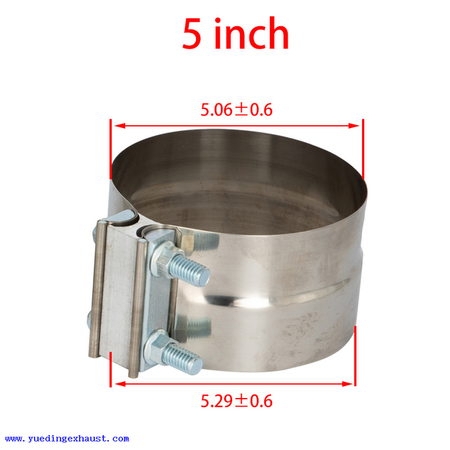 20455908 8156156 Cradions d'échappement Clamps 5 'Joix de repos - Bande d'échappement joint en acier inoxydable Pince pour 5 ' OD à 5 'ID Tipe d'échappement, silencieux, coude et tube d'échappement Connexion du tube d'échappement