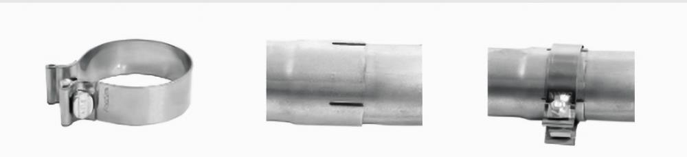 service friendly narrow band clamp for exhaust pipe seal collier d'échappement à bande étroite pour joint coulissant en acier inoxydable